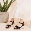 imageGirls Wedge Sandals Espadrilles Flatform Open Toe Dressy Girls Heels Summer Shoes Little Big KidBlack
