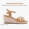 imageGirls Wedge Sandals Espadrilles Flatform Open Toe Dressy Girls Heels Summer Shoes Little Big KidKhaki