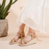 imageGirls Wedge Sandals Espadrilles Flatform Open Toe Dressy Girls Heels Summer Shoes Little Big KidKhaki