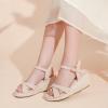 imageGirls Wedge Sandals Espadrilles Flatform Open Toe Dressy Girls Heels Summer Shoes Little Big KidNubuck Nude