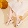 imageGirls Wedge Sandals Espadrilles Flatform Open Toe Dressy Girls Heels Summer Shoes Little Big KidPu Gold