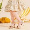 imageGirls Wedge Sandals Espadrilles Flatform Open Toe Dressy Girls Heels Summer Shoes Little Big KidPu Gold