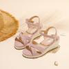 imageGirls Wedge Sandals Espadrilles Flatform Open Toe Dressy Girls Heels Summer Shoes Little Big KidSuede Pink