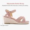 imageGirls Wedge Sandals Espadrilles Flatform Open Toe Dressy Girls Heels Summer Shoes Little Big KidSuede Pink