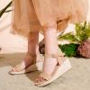 imageGirls Wedge Sandals Platform Espadrille Open Toe Dressy Sandals Summer Girls Heel Little Big KidKhaki
