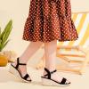 imageGirls Wedge Sandals Platform Espadrille Open Toe Dressy Sandals Summer Girls Heel Little Big KidNubuck Black