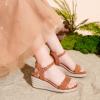 imageGirls Wedge Sandals Platform Espadrille Open Toe Dressy Sandals Summer Girls Heel Little Big KidTan
