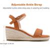 imageGirls Wedge Sandals Platform Espadrille Open Toe Dressy Sandals Summer Girls Heel Little Big KidTan