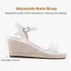 imageGirls Wedge Sandals Platform Espadrille Open Toe Dressy Sandals Summer Girls Heel Little Big KidWhite