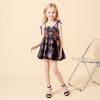 imageGirls Heel Sandals Girl Dress Shoes Open Toe Ankle Strap High Heels Pump Sandals Wedding Party for Little Big KidBlack Suede