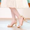 imageGirls Heel Sandals Girl Dress Shoes Open Toe Ankle Strap High Heels Pump Sandals Wedding Party for Little Big KidGold