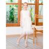 imageGirls Heel Sandals Girl Dress Shoes Open Toe Ankle Strap High Heels Pump Sandals Wedding Party for Little Big KidR Silver