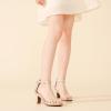 imageGirls Heel Sandals Girl Dress Shoes Open Toe Ankle Strap High Heels Pump Sandals Wedding Party for Little Big KidSilver Clear