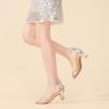 imageGirls Heel Sandals Girl Dress Shoes Open Toe Ankle Strap High Heels Pump Sandals Wedding Party for Little Big KidSilver Metallic