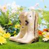 imageGirls Cowboy Boots Toddler Cowgirl Floral Embroidered Fringe Little Kids Western Boots Girl Riding Boot Birthday PartyGold