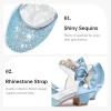 imageGirls Sandals Closed Toe Heels Wedding Party Girls Dress Shoes Toddler Little Big KidLight Blue