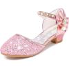imageGirls Sandals Closed Toe Heels Wedding Party Girls Dress Shoes Toddler Little Big KidLight Pink