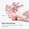 imageGirls Sandals Closed Toe Heels Wedding Party Girls Dress Shoes Toddler Little Big KidLight Pink