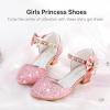 imageGirls Sandals Closed Toe Heels Wedding Party Girls Dress Shoes Toddler Little Big KidLight Pink