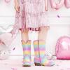 imageGlitter Girls Cowgirl Boots Sparkly Cowboy Dress Boots For Toddler To Big Kid Mid Calf Pointed Toe Dress Up Party Birthday Horse RidingRainbow Sequins