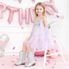 imageGlitter Girls Cowgirl Boots Sparkly Cowboy Dress Boots For Toddler To Big Kid Mid Calf Pointed Toe Dress Up Party Birthday Horse RidingSilver Sequins