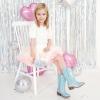 imageRhinestone Sparkly Girls Cowgirl Cowboy Boots Little Kids Dress Boot Pointed Toes Low Heel Mid Calf Zipper Party Birthday Toddler to Big KidBlue