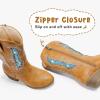 imageSparkly Glitter Cowgirl Cowboy Boots for Girls Little Kids Mid Calf Zipper Pointed Toes Low Heel Western Embroidery Party Birthday Toddler to Big KidTan Blue