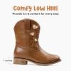 imageToddler Cowgirl Boots Girls Cowboy Boot Ankle Toddler Girl Boot Kids Boots Western Horse Riding Shoes Birthday PartyBrown