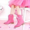 imageToddler Cowgirl Boots Girls Cowboy Boot Ankle Toddler Girl Boot Kids Boots Western Horse Riding Shoes Birthday PartyFuchsia