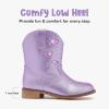 imageToddler Cowgirl Boots Girls Cowboy Boot Ankle Toddler Girl Boot Kids Boots Western Horse Riding Shoes Birthday PartyPurple