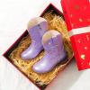 imageToddler Cowgirl Boots Girls Cowboy Boot Ankle Toddler Girl Boot Kids Boots Western Horse Riding Shoes Birthday PartyPurple