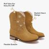 imageToddler Cowgirl Boots Girls Cowboy Boot Ankle Toddler Girl Boot Kids Boots Western Horse Riding Shoes Birthday PartyTan