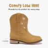 imageToddler Cowgirl Boots Girls Cowboy Boot Ankle Toddler Girl Boot Kids Boots Western Horse Riding Shoes Birthday PartyTan