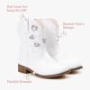 imageToddler Cowgirl Boots Girls Cowboy Boot Ankle Toddler Girl Boot Kids Boots Western Horse Riding Shoes Birthday PartyWhite