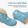 imageToddler Girls Cowgirl Boots Western Glitter Cowboy Boot Ankle Boots Little Kids Big Kid Horse Riding Shoes Party Birthday Dress UpBlue Glitter