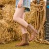 imageToddler Girls Cowgirl Boots Western Glitter Cowboy Boot Ankle Boots Little Kids Big Kid Horse Riding Shoes Party Birthday Dress UpBrown