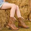 imageToddler Girls Cowgirl Boots Western Glitter Cowboy Boot Ankle Boots Little Kids Big Kid Horse Riding Shoes Party Birthday Dress UpBrown