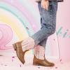 imageToddler Girls Cowgirl Boots Western Glitter Cowboy Boot Ankle Boots Little Kids Big Kid Horse Riding Shoes Party Birthday Dress UpBrown Pink