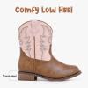 imageToddler Girls Cowgirl Boots Western Glitter Cowboy Boot Ankle Boots Little Kids Big Kid Horse Riding Shoes Party Birthday Dress UpBrown Pink