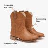 imageToddler Girls Cowgirl Boots Western Glitter Cowboy Boot Ankle Boots Little Kids Big Kid Horse Riding Shoes Party Birthday Dress UpBrown Pu