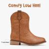 imageToddler Girls Cowgirl Boots Western Glitter Cowboy Boot Ankle Boots Little Kids Big Kid Horse Riding Shoes Party Birthday Dress UpBrown Pu