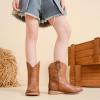imageToddler Girls Cowgirl Boots Western Glitter Cowboy Boot Ankle Boots Little Kids Big Kid Horse Riding Shoes Party Birthday Dress UpBrown Pu