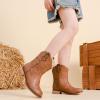 imageToddler Girls Cowgirl Boots Western Glitter Cowboy Boot Ankle Boots Little Kids Big Kid Horse Riding Shoes Party Birthday Dress UpBrown Pu