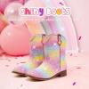imageToddler Girls Cowgirl Boots Western Glitter Cowboy Boot Ankle Boots Little Kids Big Kid Horse Riding Shoes Party Birthday Dress UpMulticolor