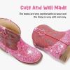 imageToddler Girls Cowgirl Boots Western Glitter Cowboy Boot Ankle Boots Little Kids Big Kid Horse Riding Shoes Party Birthday Dress UpPink Sequins
