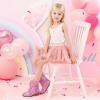 imageToddler Girls Cowgirl Boots Western Glitter Cowboy Boot Ankle Boots Little Kids Big Kid Horse Riding Shoes Party Birthday Dress UpRainbow Glitter