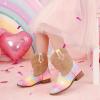 imageToddler Girls Cowgirl Boots Western Glitter Cowboy Boot Ankle Boots Little Kids Big Kid Horse Riding Shoes Party Birthday Dress UpRainbow Shiny