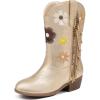 imageGirls Cowboy Boots Toddler Cowgirl Floral Embroidered Fringe Little Kids Western Boots Girl Riding Boot Birthday PartyGold