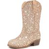 imageGlitter Girls Cowgirl Boots Sparkly Cowboy Dress Boots For Toddler To Big Kid Mid Calf Pointed Toe Dress Up Party Birthday Horse RidingRose Gold Sequins