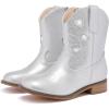 imageToddler Cowgirl Boots Girls Cowboy Boot Ankle Toddler Girl Boot Kids Boots Western Horse Riding Shoes Birthday PartySilver